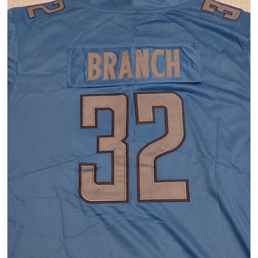 Detroit Lions Nike On Field Jersey Mens Large Blue Brian Branch Stitched NFL